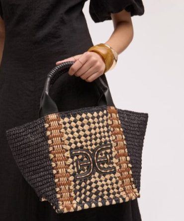 MARLEY RAFFIA COLLAPSIBLE SMALL TOTE