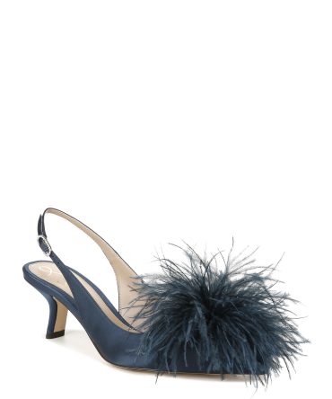 BIANKA FEATHER SLINGBACK PUMP