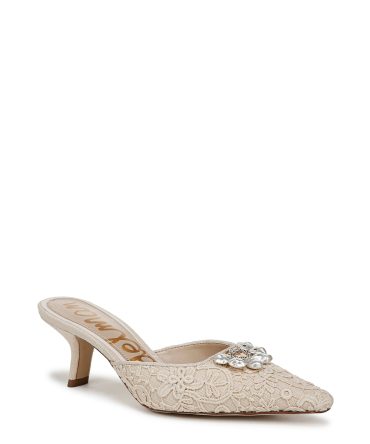 BRIT ORCHID KITTEN HEEL MULE